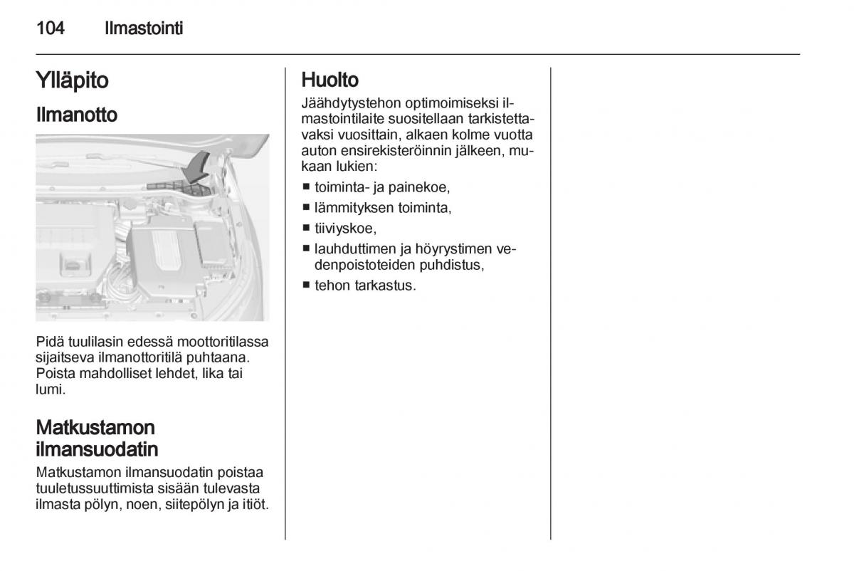 Opel Ampera omistajan kasikirja / page 106