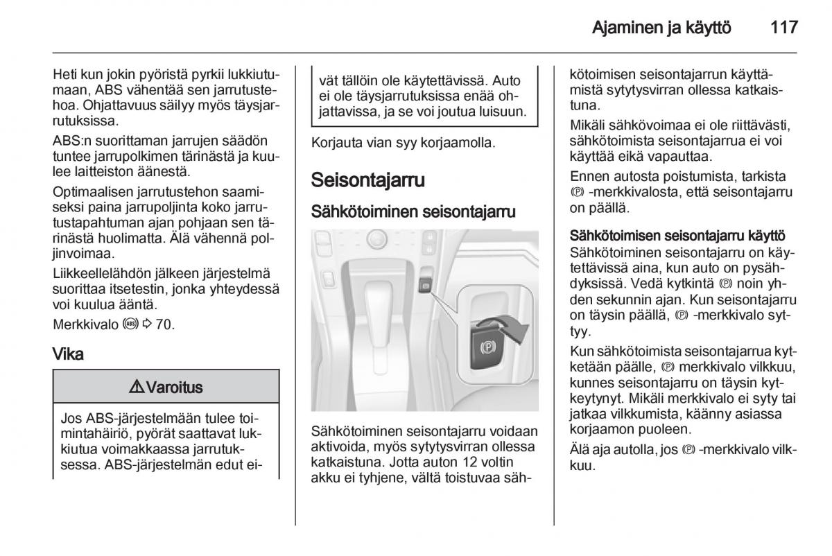 Opel Ampera omistajan kasikirja / page 119