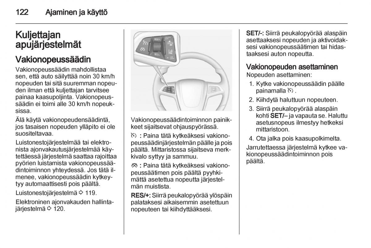 Opel Ampera omistajan kasikirja / page 124