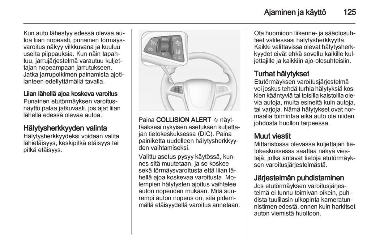 Opel Ampera omistajan kasikirja / page 127