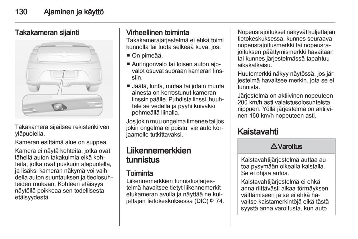 Opel Ampera omistajan kasikirja / page 132