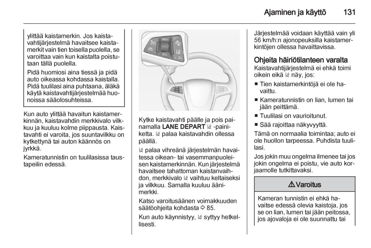 Opel Ampera omistajan kasikirja / page 133