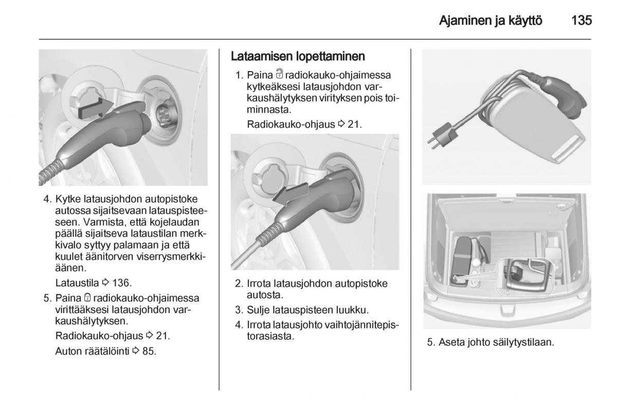 Opel Ampera omistajan kasikirja / page 137