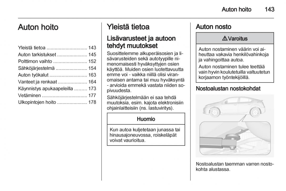 Opel Ampera omistajan kasikirja / page 145