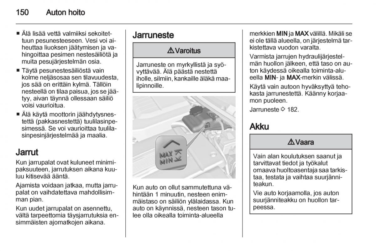 Opel Ampera omistajan kasikirja / page 152