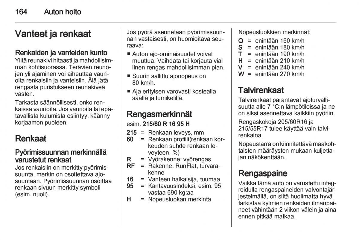 Opel Ampera omistajan kasikirja / page 166