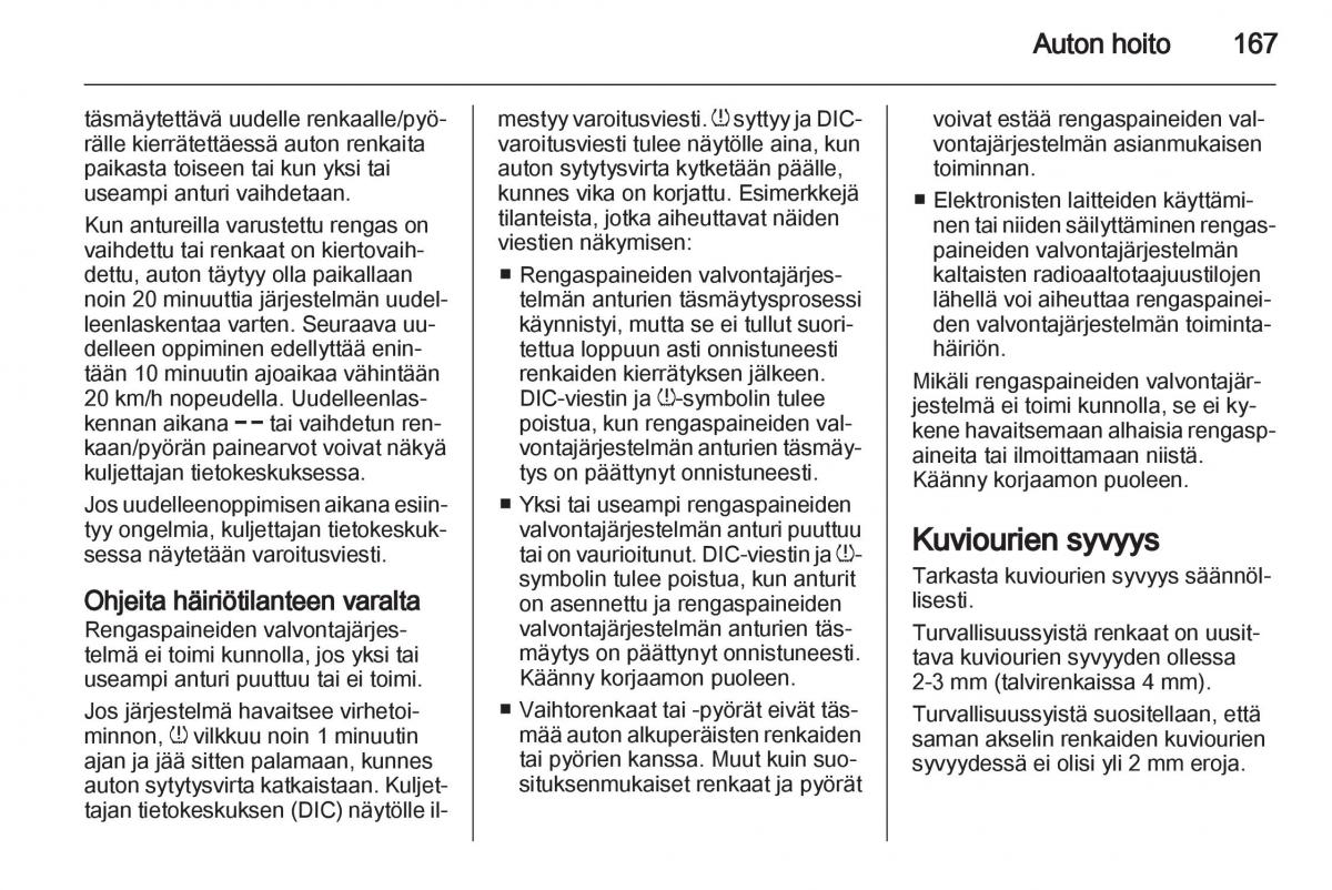 Opel Ampera omistajan kasikirja / page 169