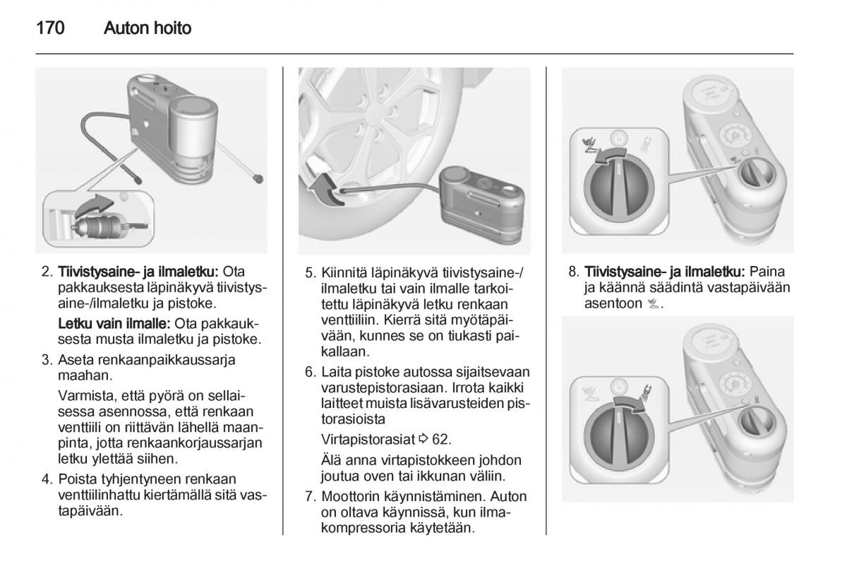 Opel Ampera omistajan kasikirja / page 172