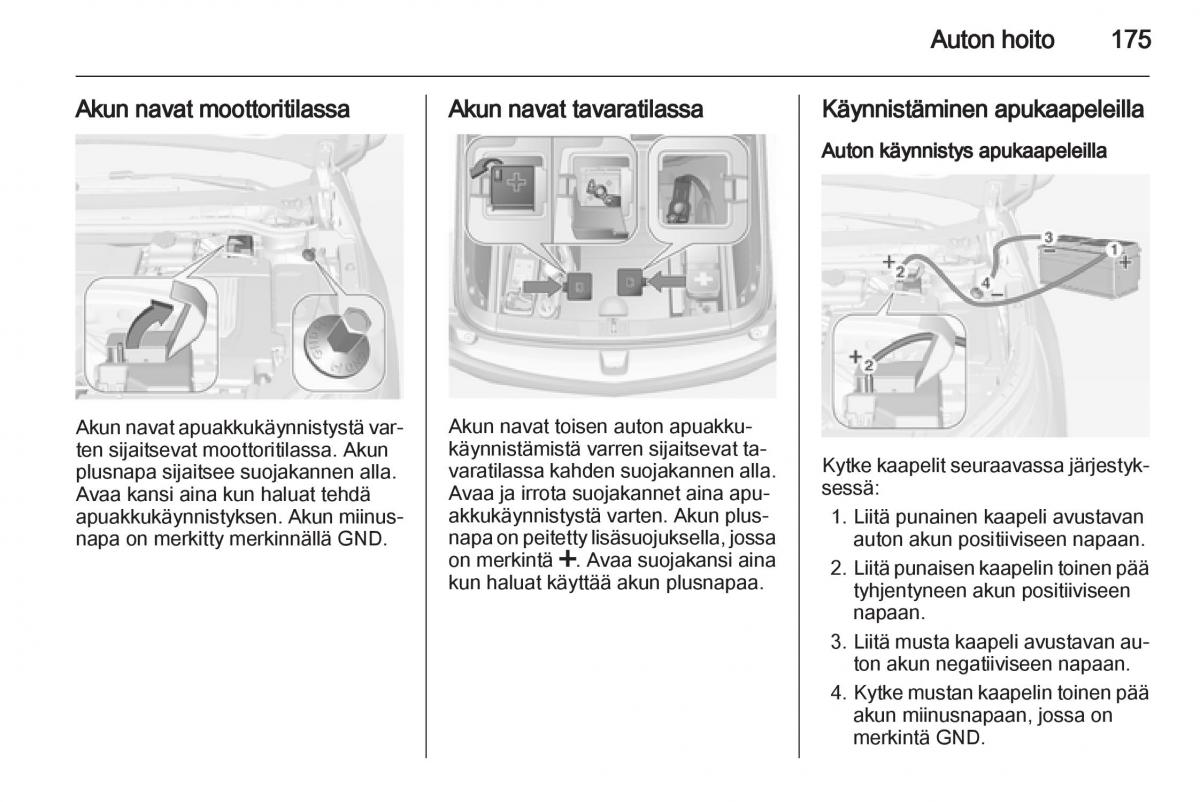 Opel Ampera omistajan kasikirja / page 177