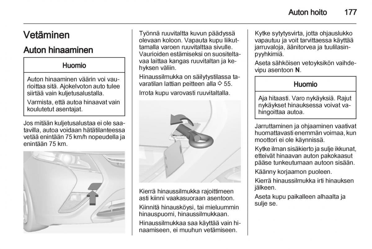 Opel Ampera omistajan kasikirja / page 179