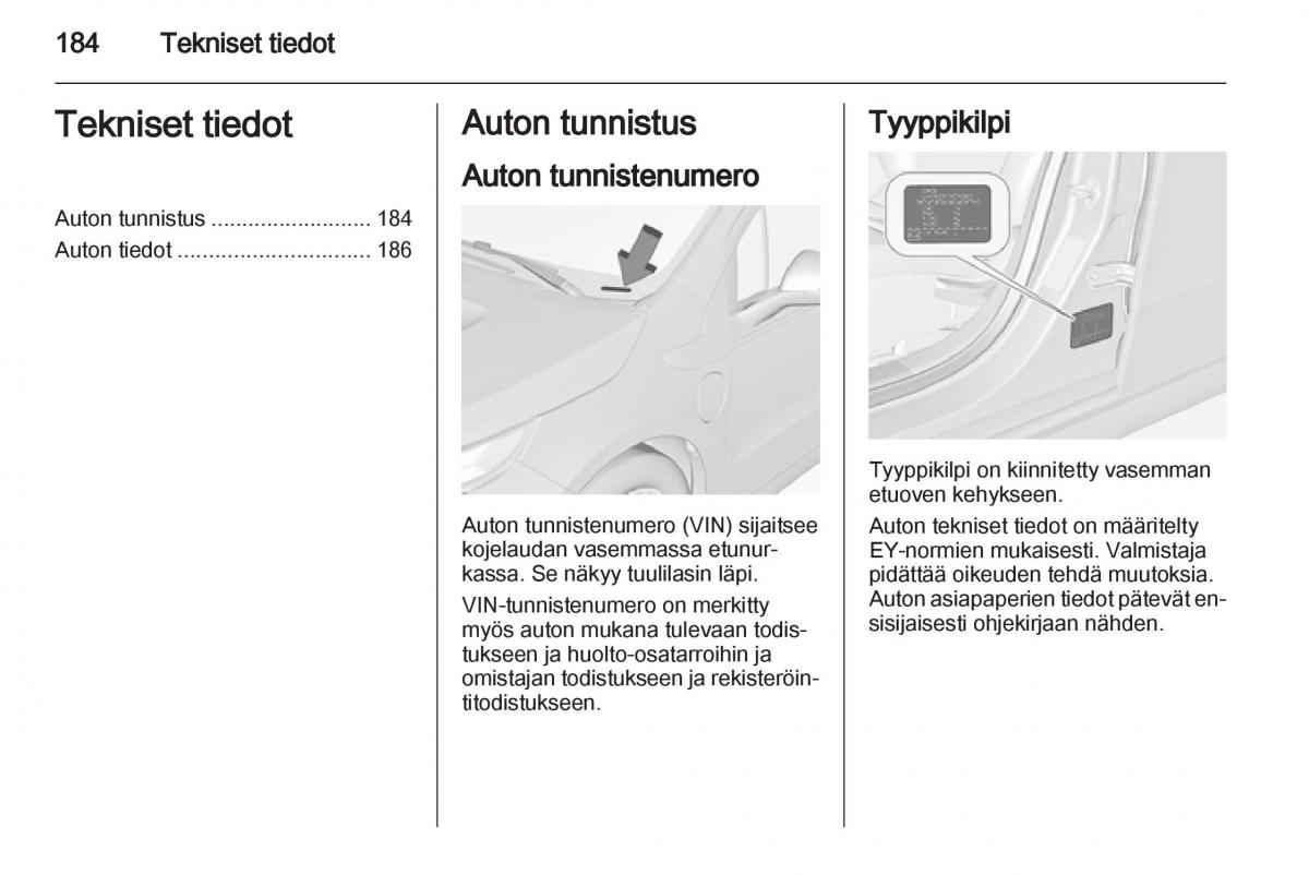 Opel Ampera omistajan kasikirja / page 186