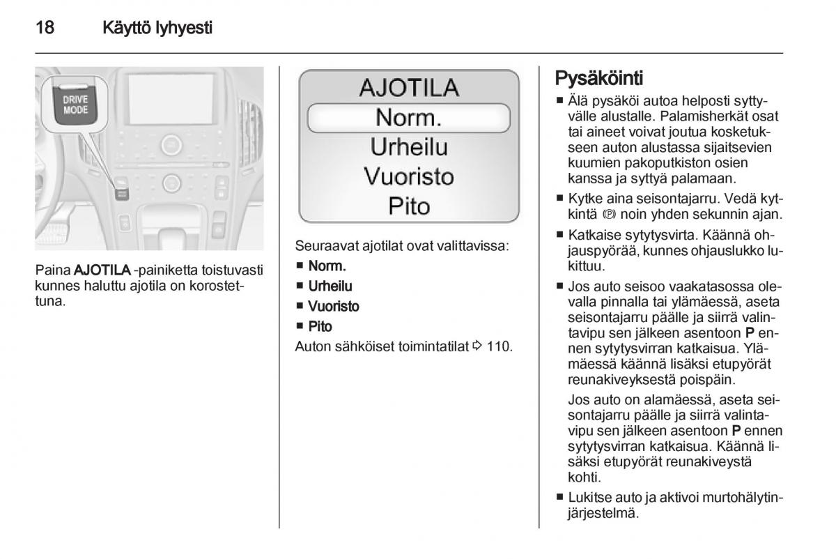 Opel Ampera omistajan kasikirja / page 20