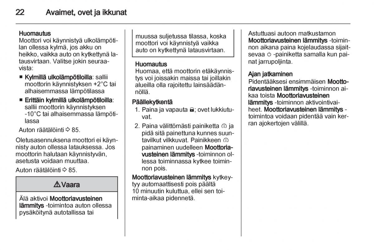 Opel Ampera omistajan kasikirja / page 24