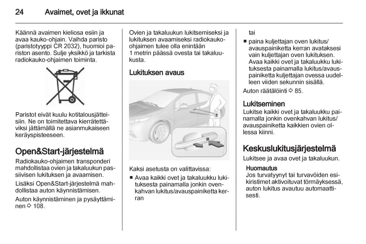 Opel Ampera omistajan kasikirja / page 26