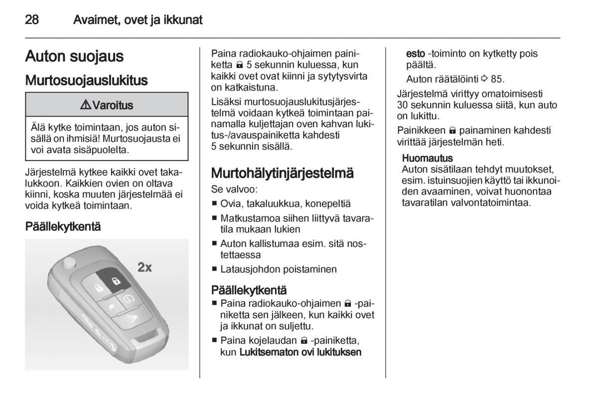 Opel Ampera omistajan kasikirja / page 30