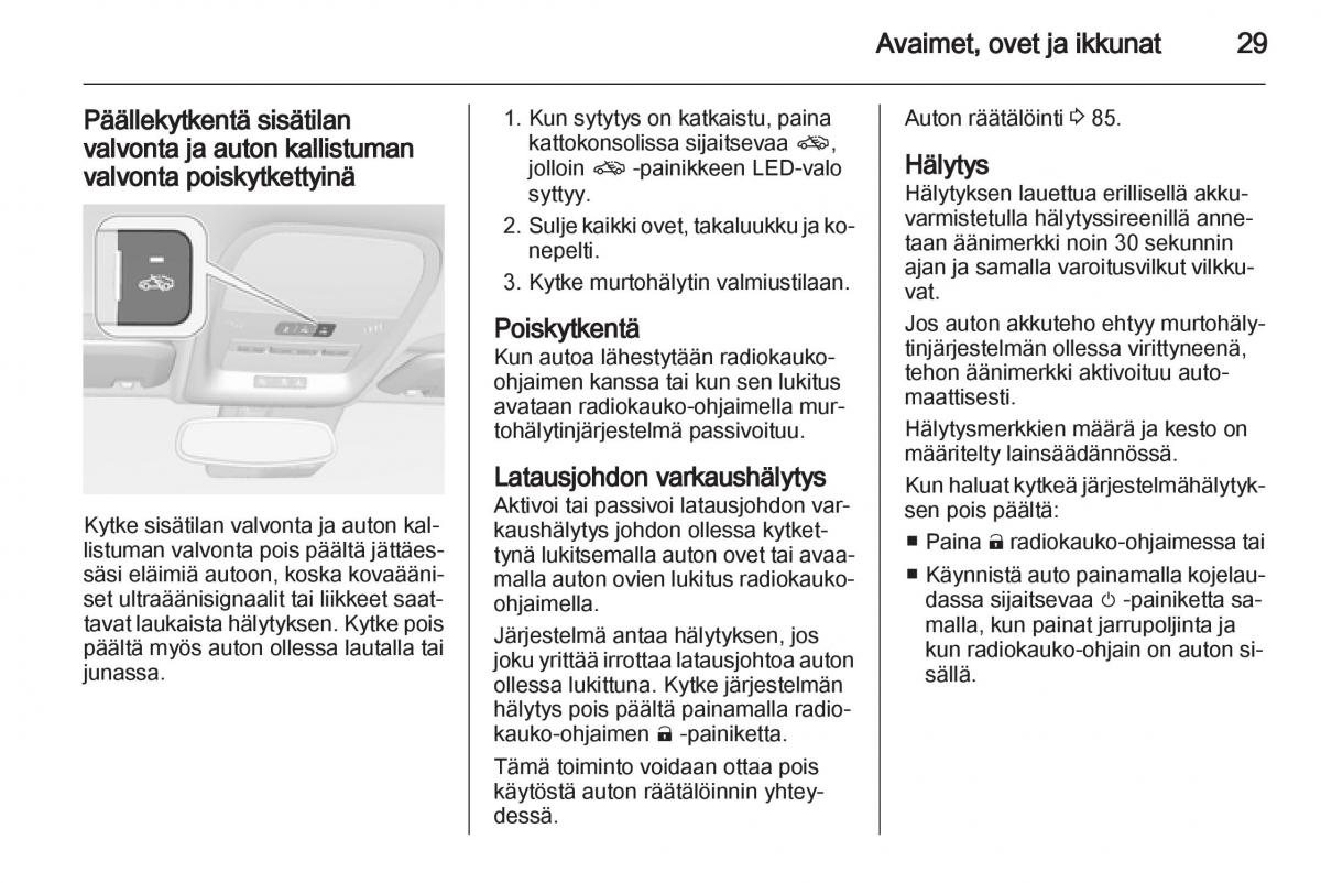 Opel Ampera omistajan kasikirja / page 31