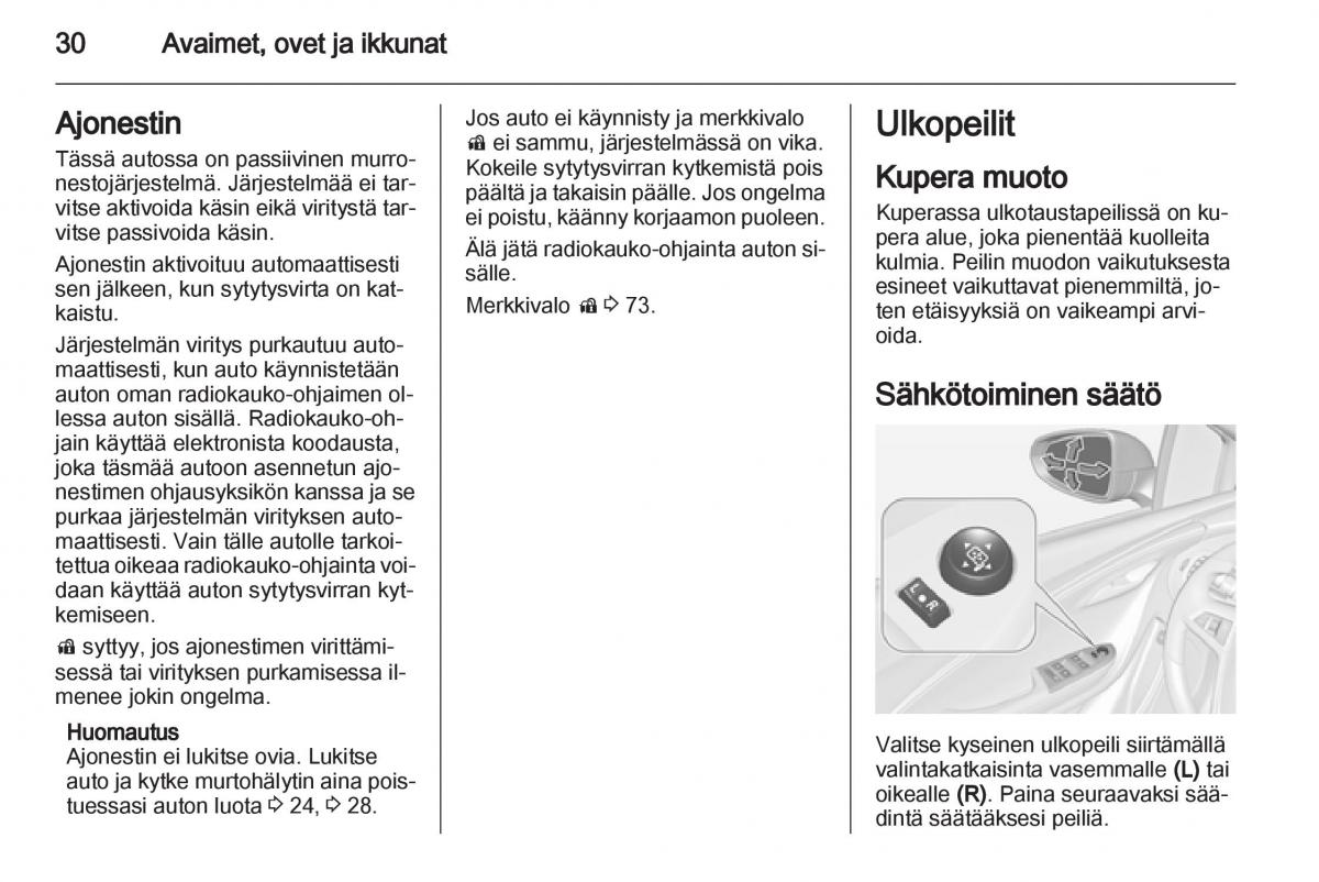 Opel Ampera omistajan kasikirja / page 32