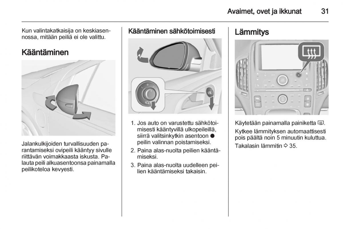 Opel Ampera omistajan kasikirja / page 33