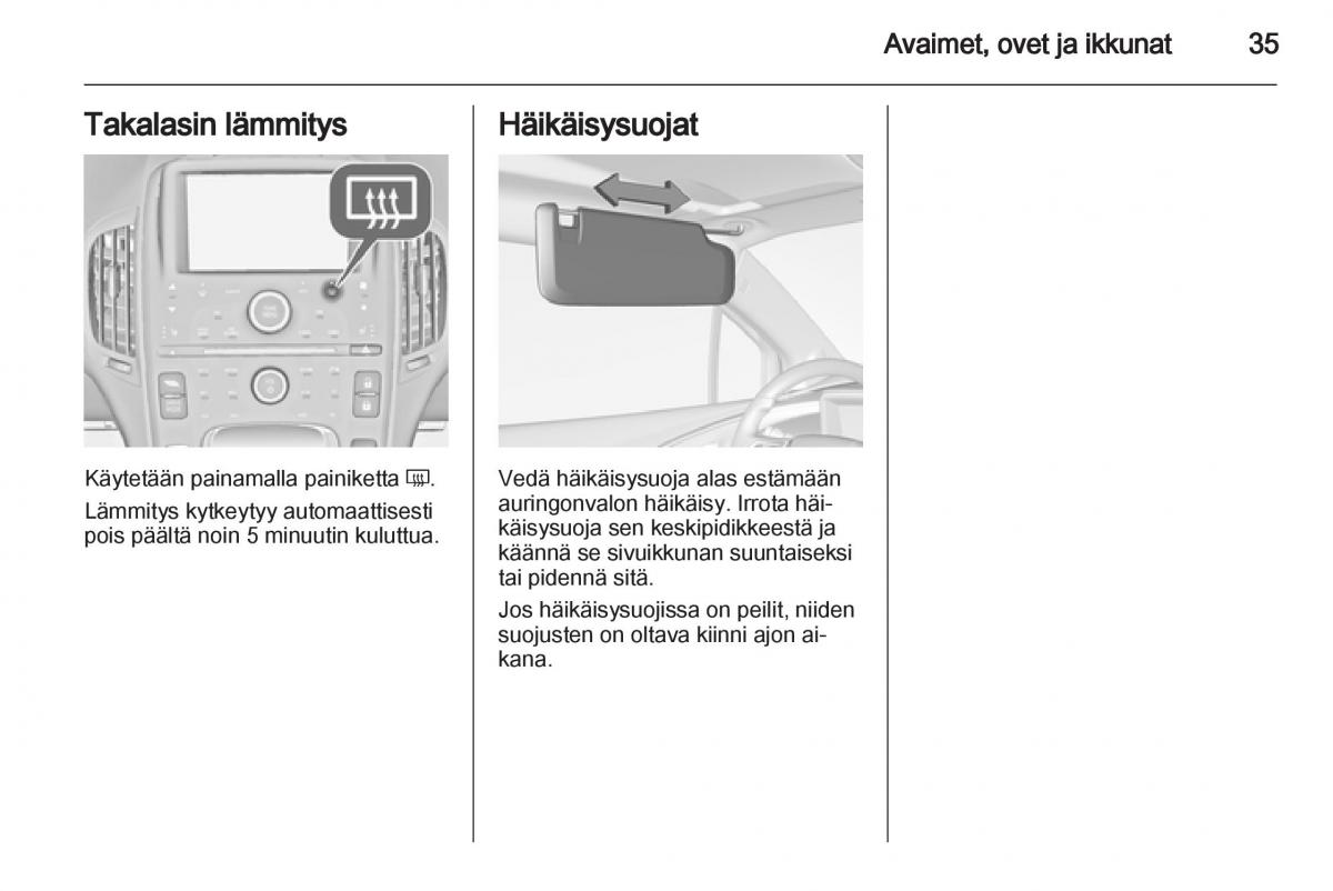 Opel Ampera omistajan kasikirja / page 37