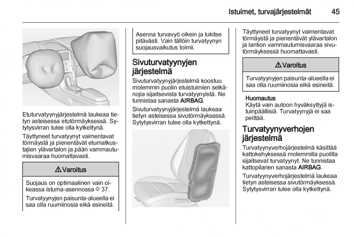 Opel Ampera omistajan kasikirja / page 47