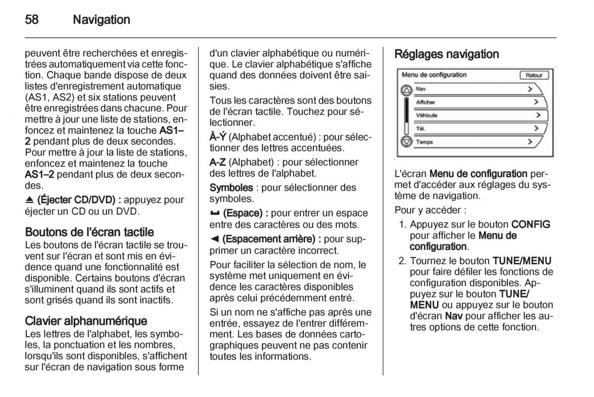 Opel Ampera manuel du proprietaire / page 58