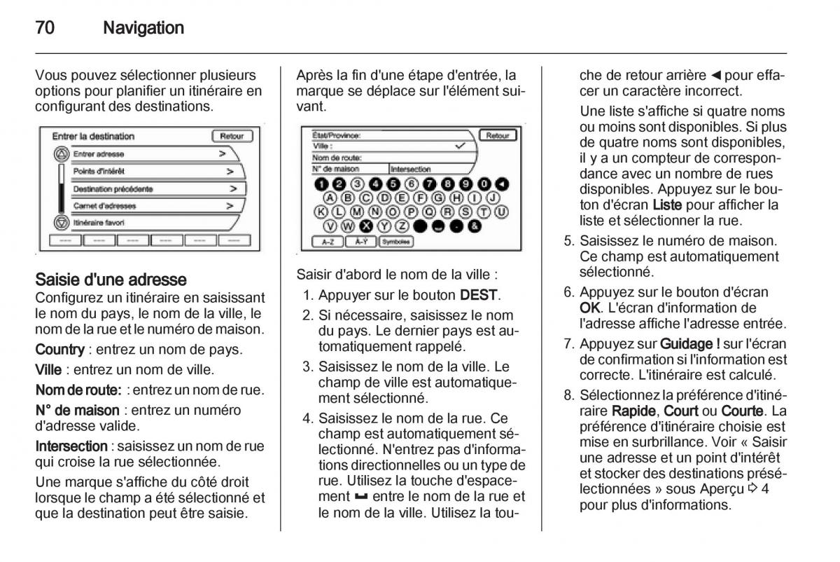 Opel Ampera manuel du proprietaire / page 70