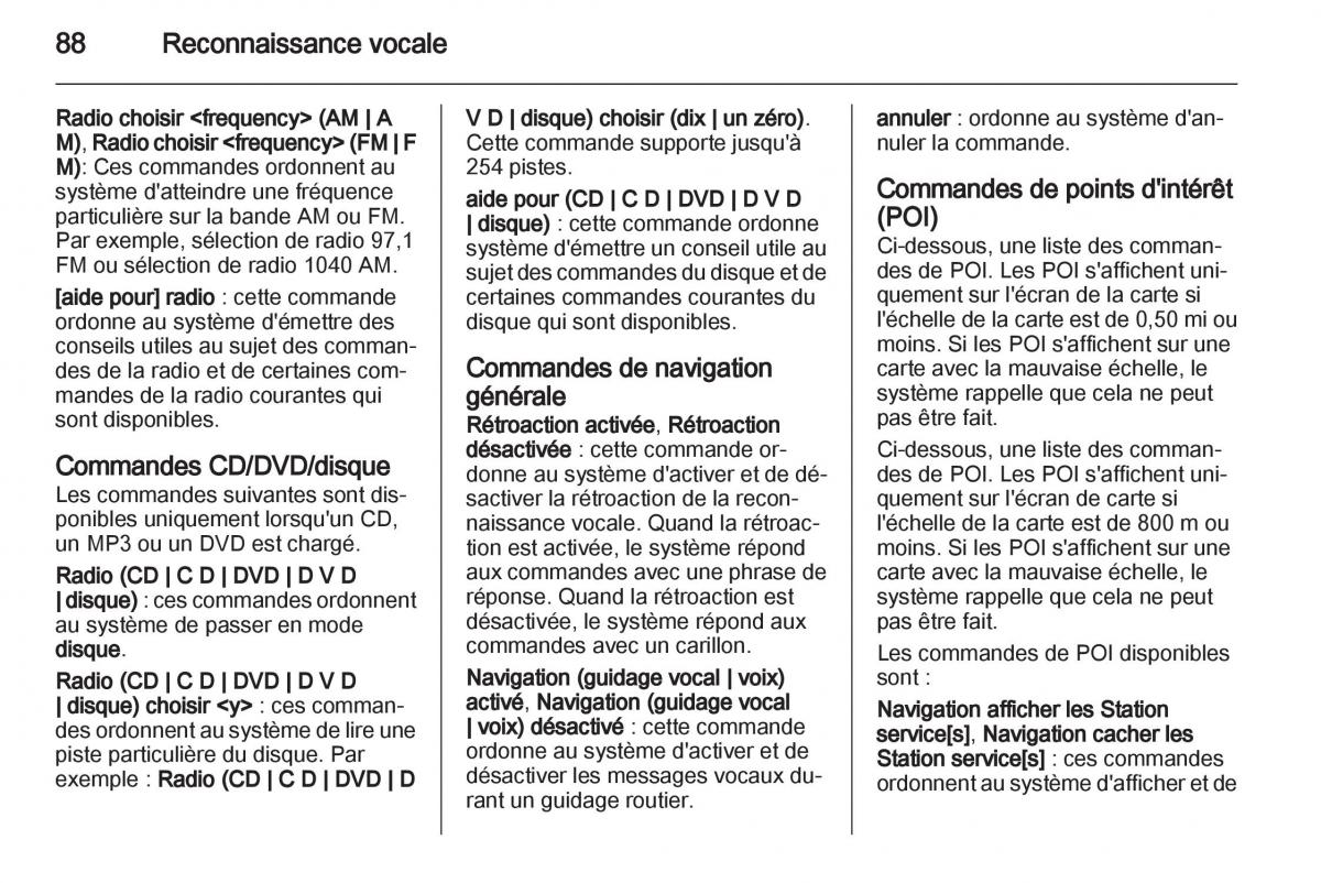 Opel Ampera manuel du proprietaire / page 88