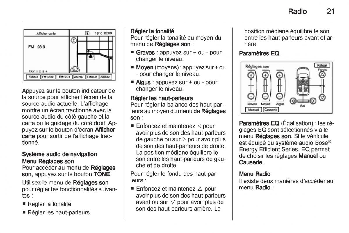 Opel Ampera manuel du proprietaire / page 21