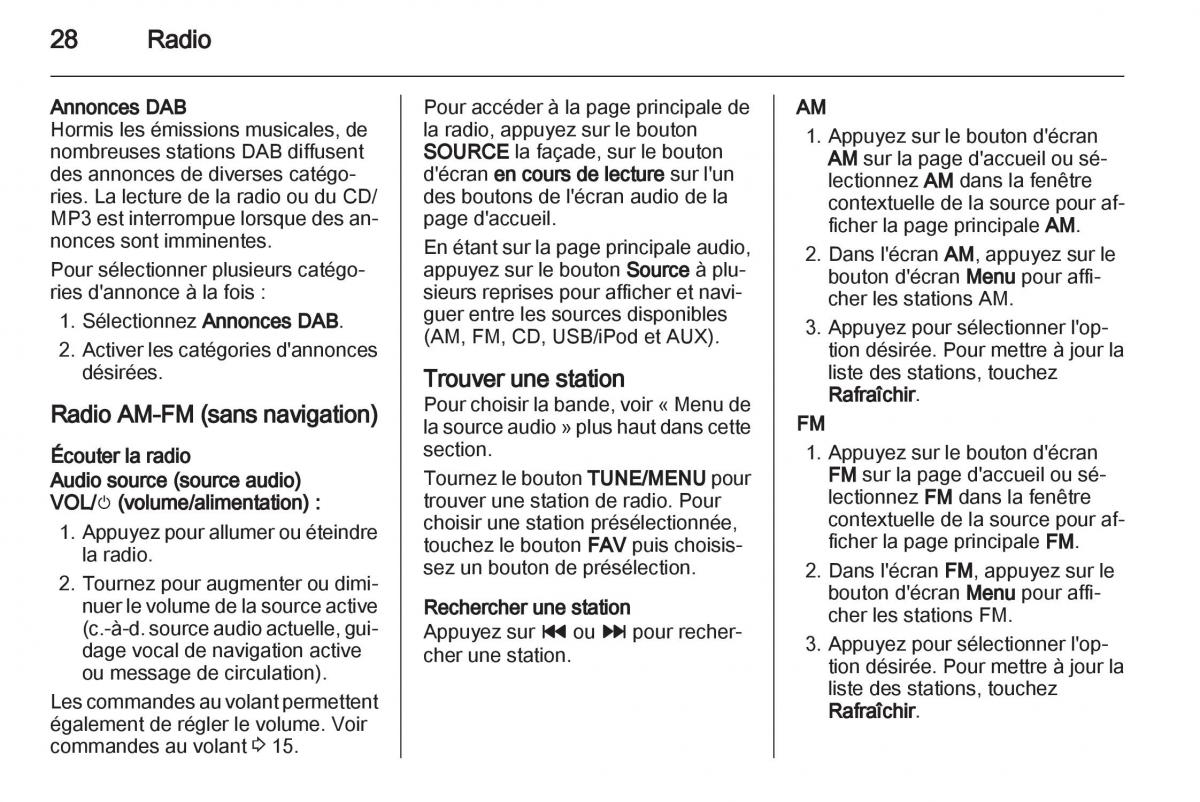 Opel Ampera manuel du proprietaire / page 28