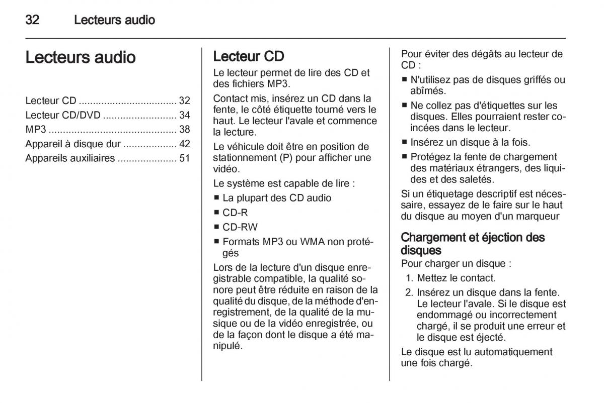 Opel Ampera manuel du proprietaire / page 32