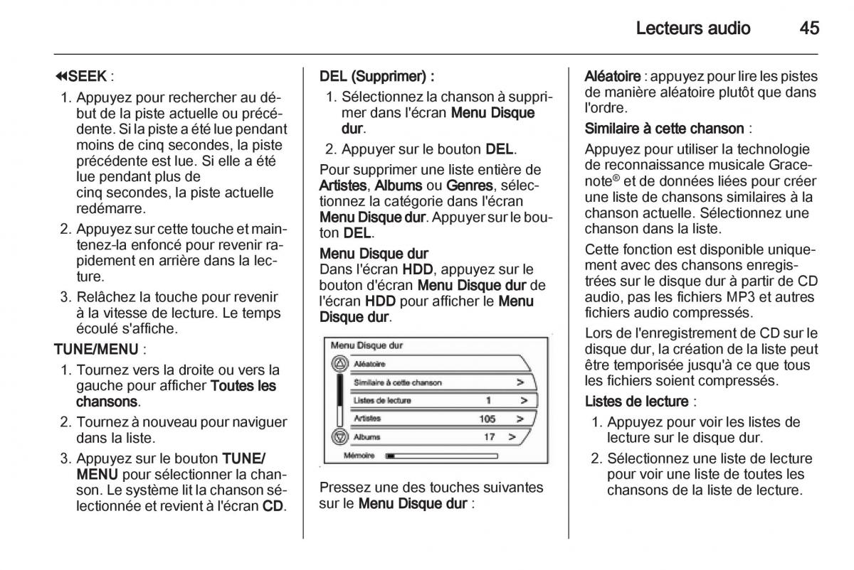 Opel Ampera manuel du proprietaire / page 45