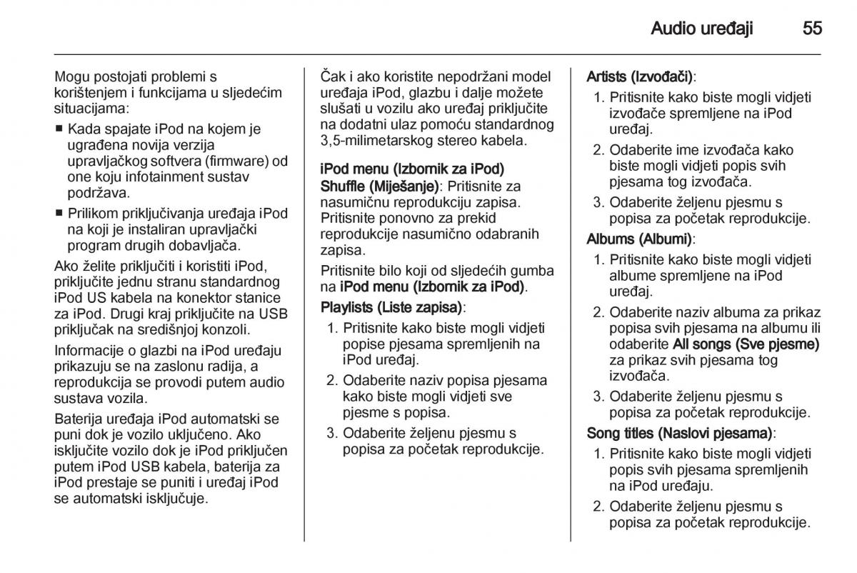 Opel Ampera vlasnicko uputstvo / page 55