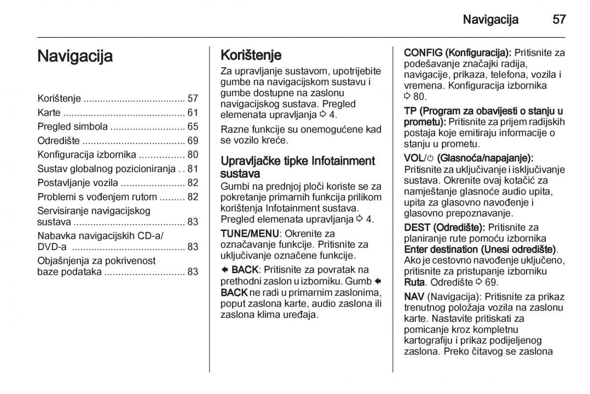 Opel Ampera vlasnicko uputstvo / page 57