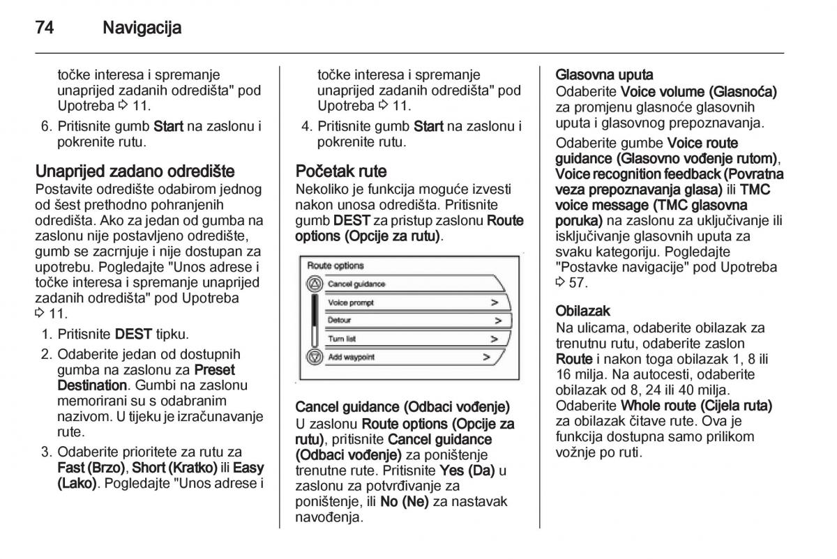 Opel Ampera vlasnicko uputstvo / page 74