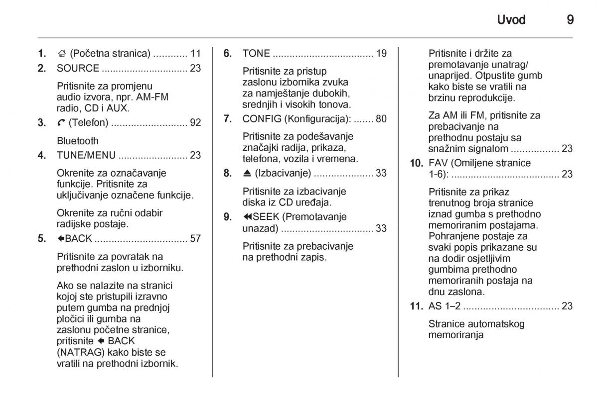 Opel Ampera vlasnicko uputstvo / page 9