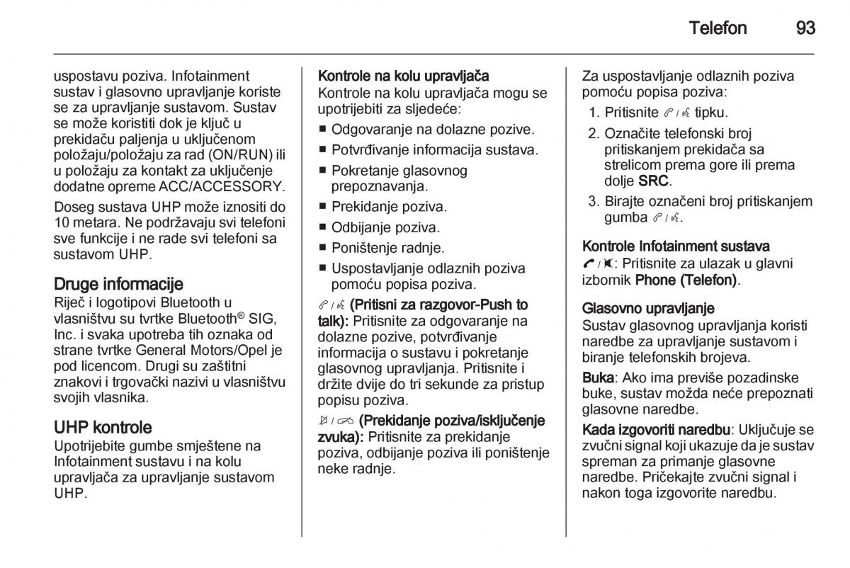 Opel Ampera vlasnicko uputstvo / page 93