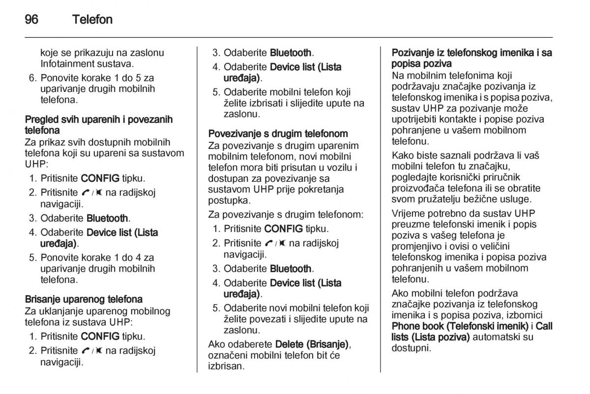 Opel Ampera vlasnicko uputstvo / page 96