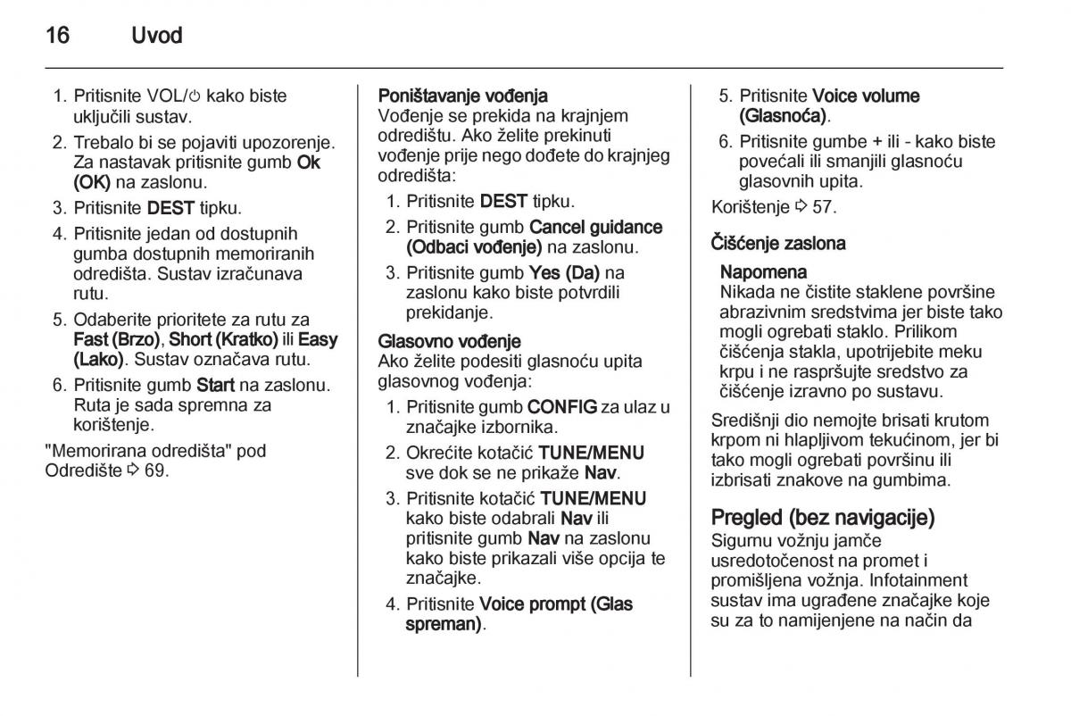 Opel Ampera vlasnicko uputstvo / page 16