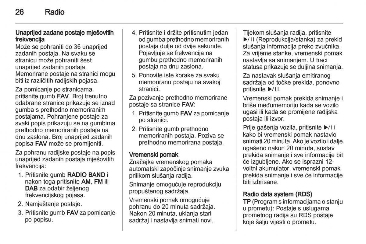 Opel Ampera vlasnicko uputstvo / page 26