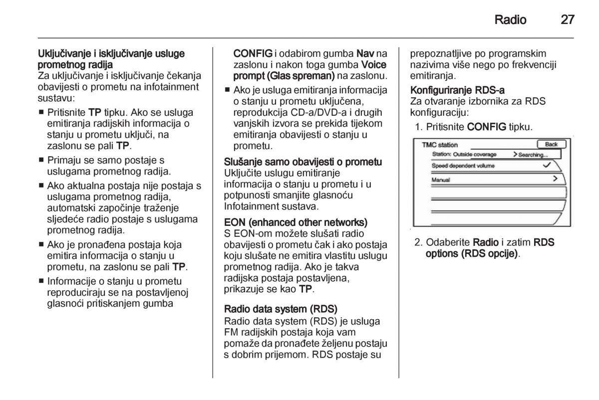 Opel Ampera vlasnicko uputstvo / page 27