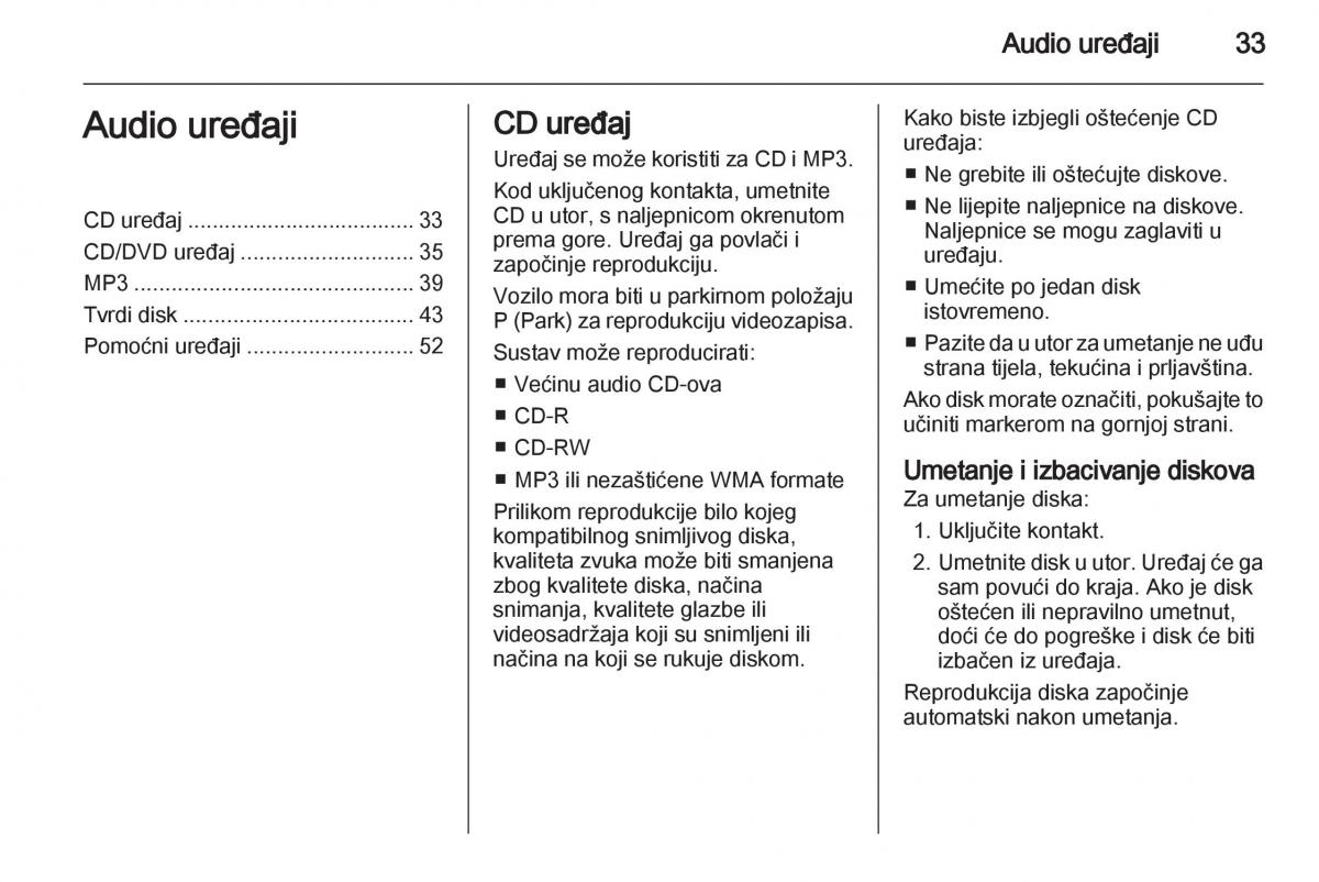 Opel Ampera vlasnicko uputstvo / page 33