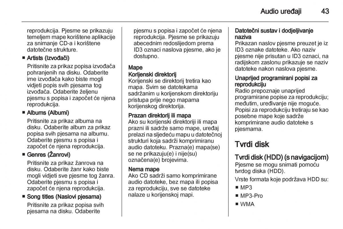 Opel Ampera vlasnicko uputstvo / page 43