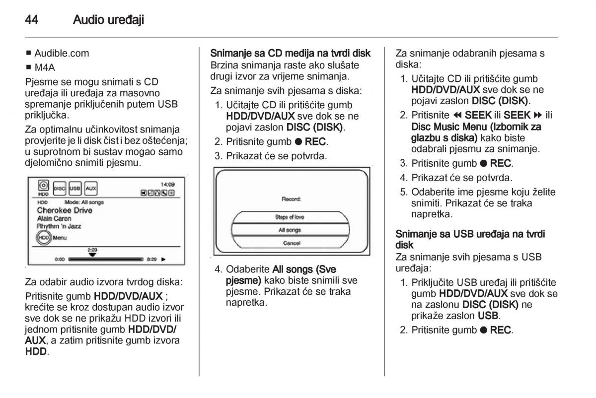 Opel Ampera vlasnicko uputstvo / page 44