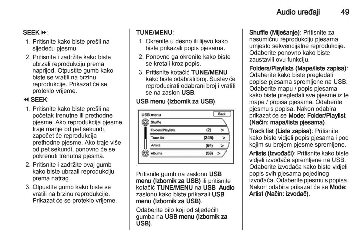 Opel Ampera vlasnicko uputstvo / page 49