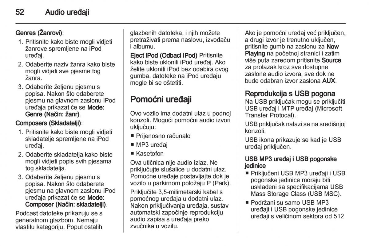 Opel Ampera vlasnicko uputstvo / page 52