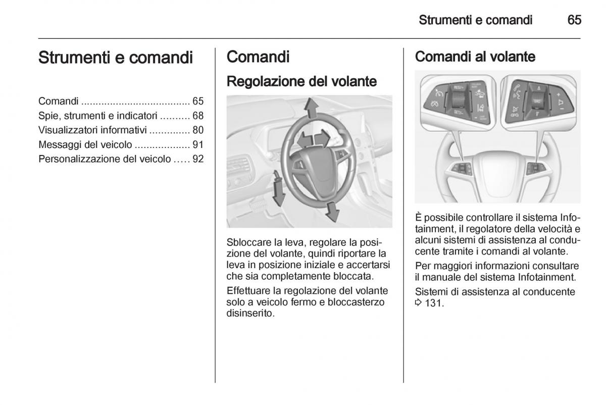 Opel Ampera manuale del proprietario / page 67