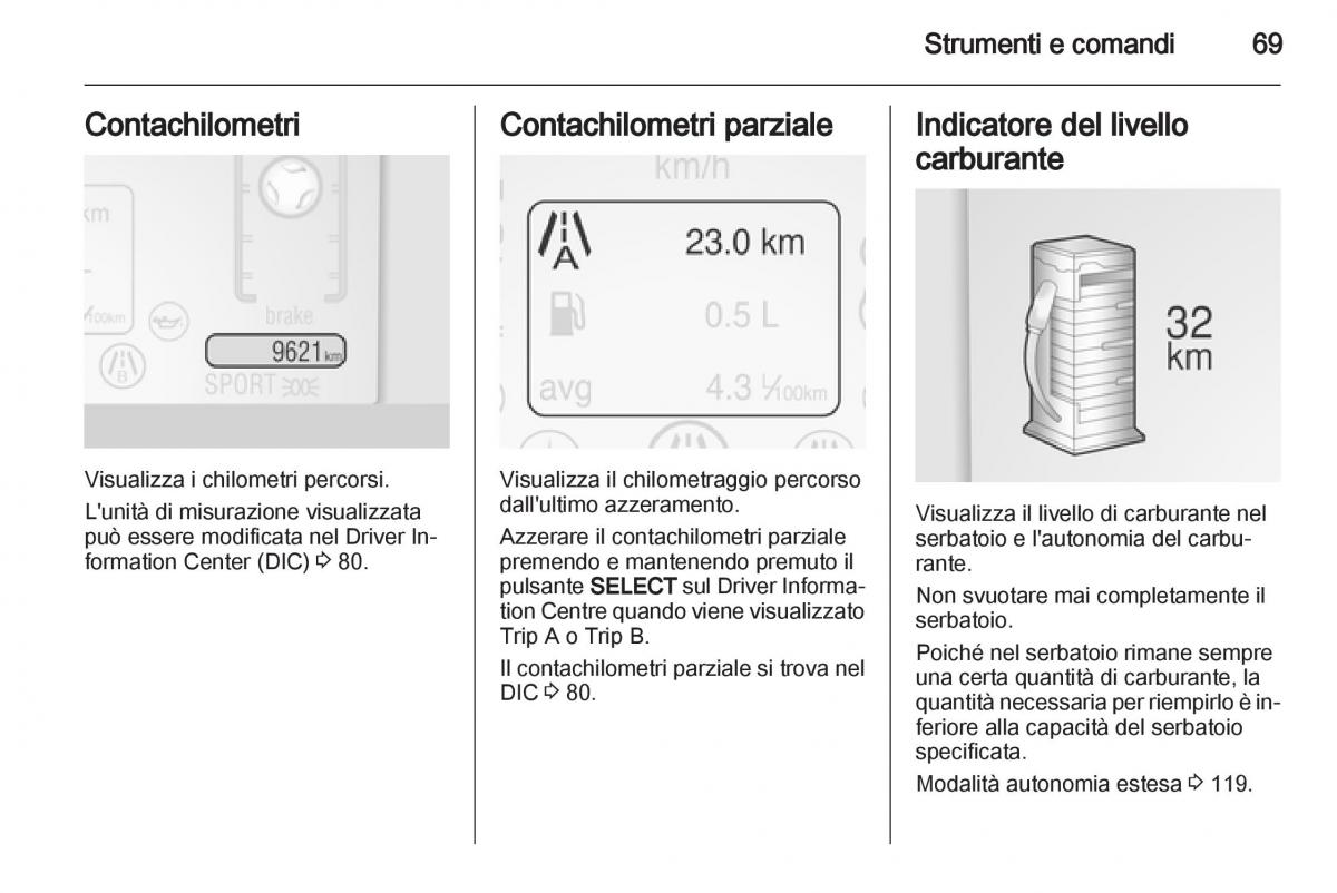 Opel Ampera manuale del proprietario / page 71