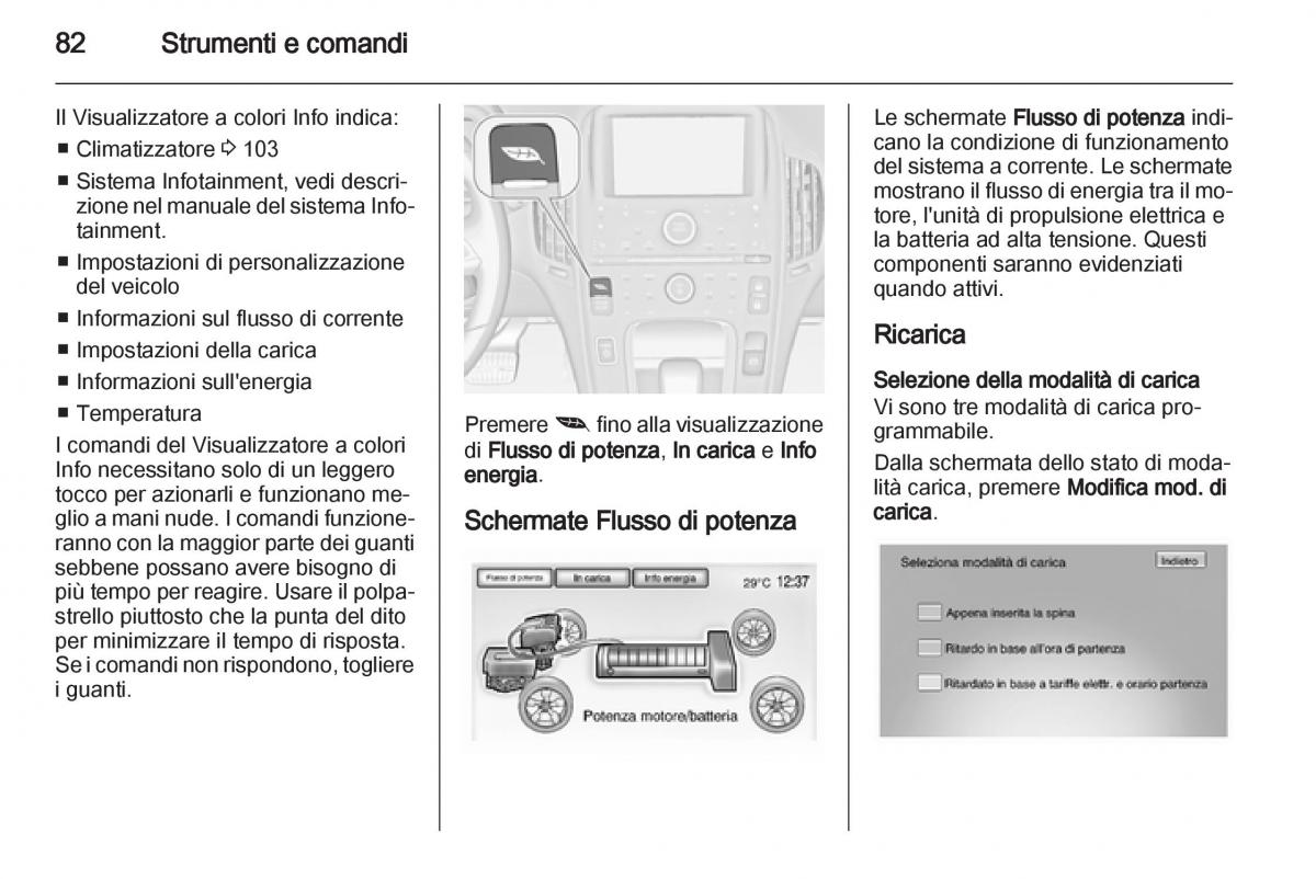 Opel Ampera manuale del proprietario / page 84