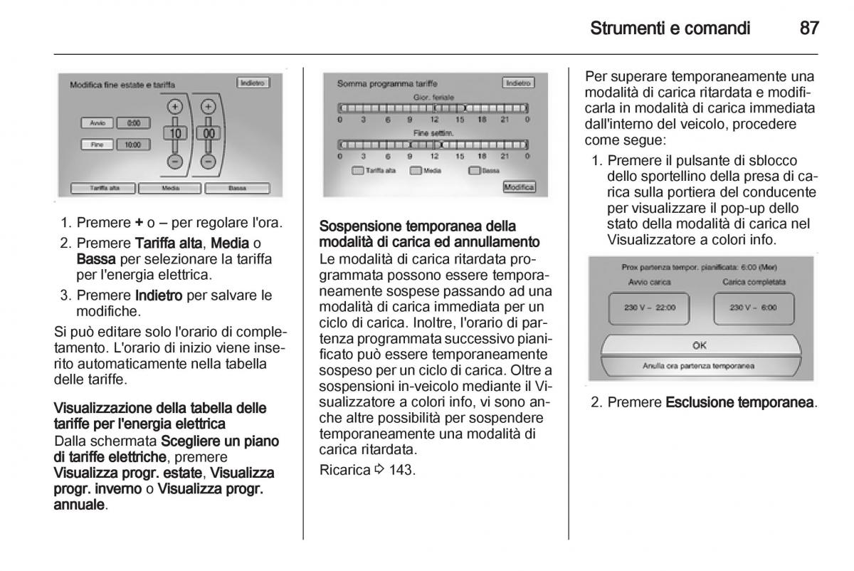 Opel Ampera manuale del proprietario / page 89