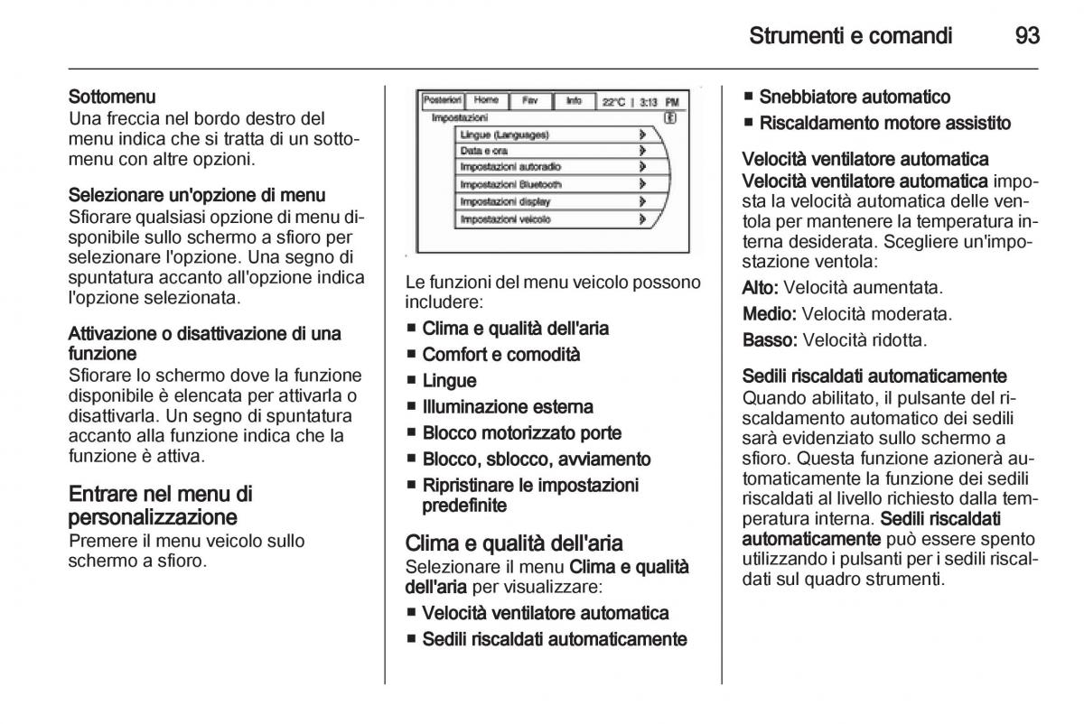 Opel Ampera manuale del proprietario / page 95